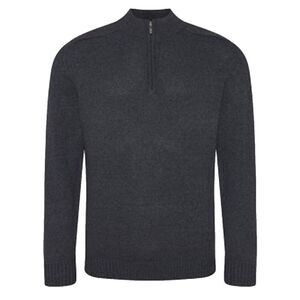 Ecologie Mens Wakhan Zip Neck Sweater / Charcoal